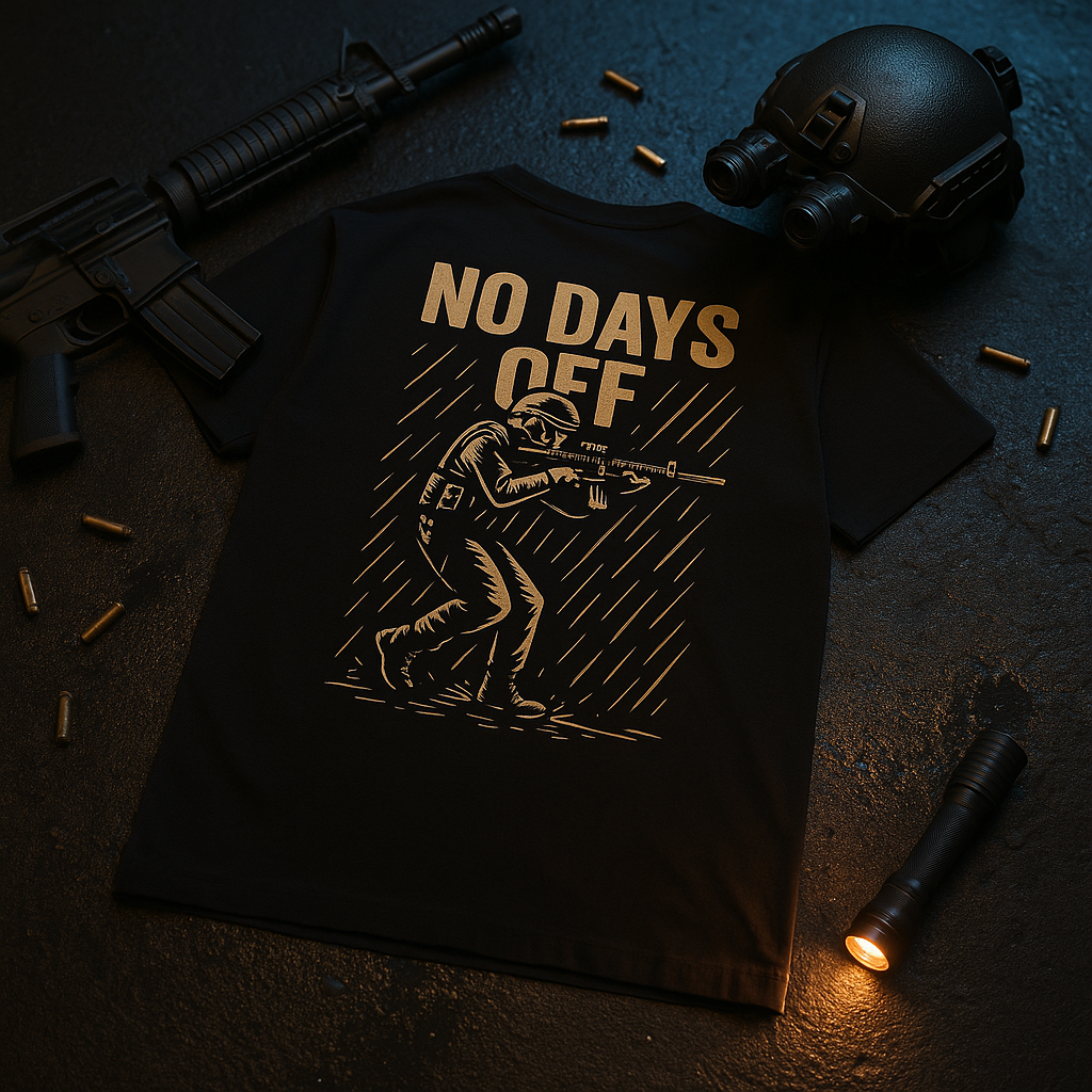 "Tactical Tee" - "No Days Off"