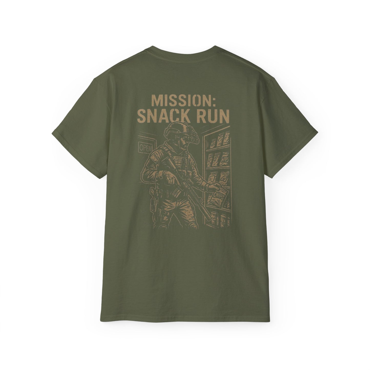 "Tactical Tee" - "Mission: Snack Run"
