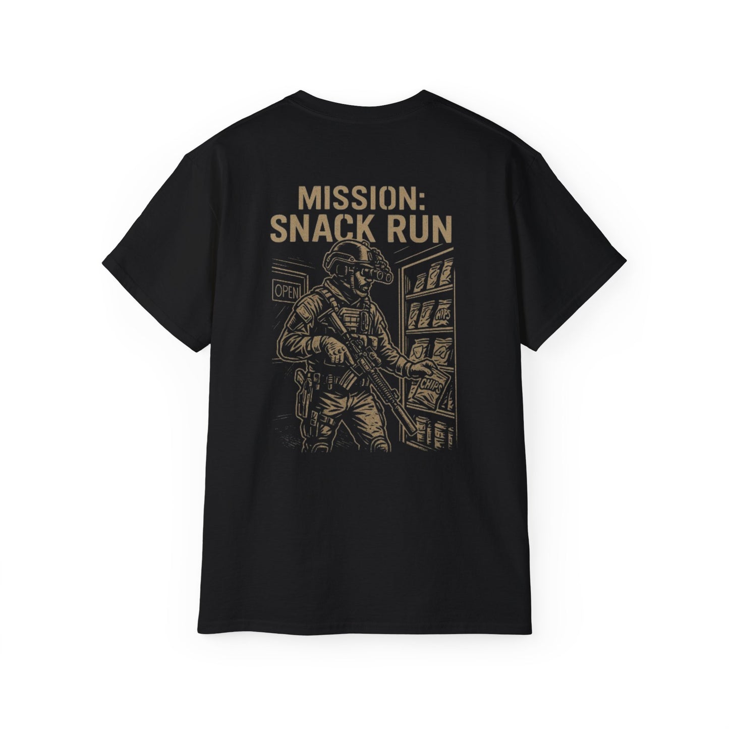 "Tactical Tee" - "Mission: Snack Run"