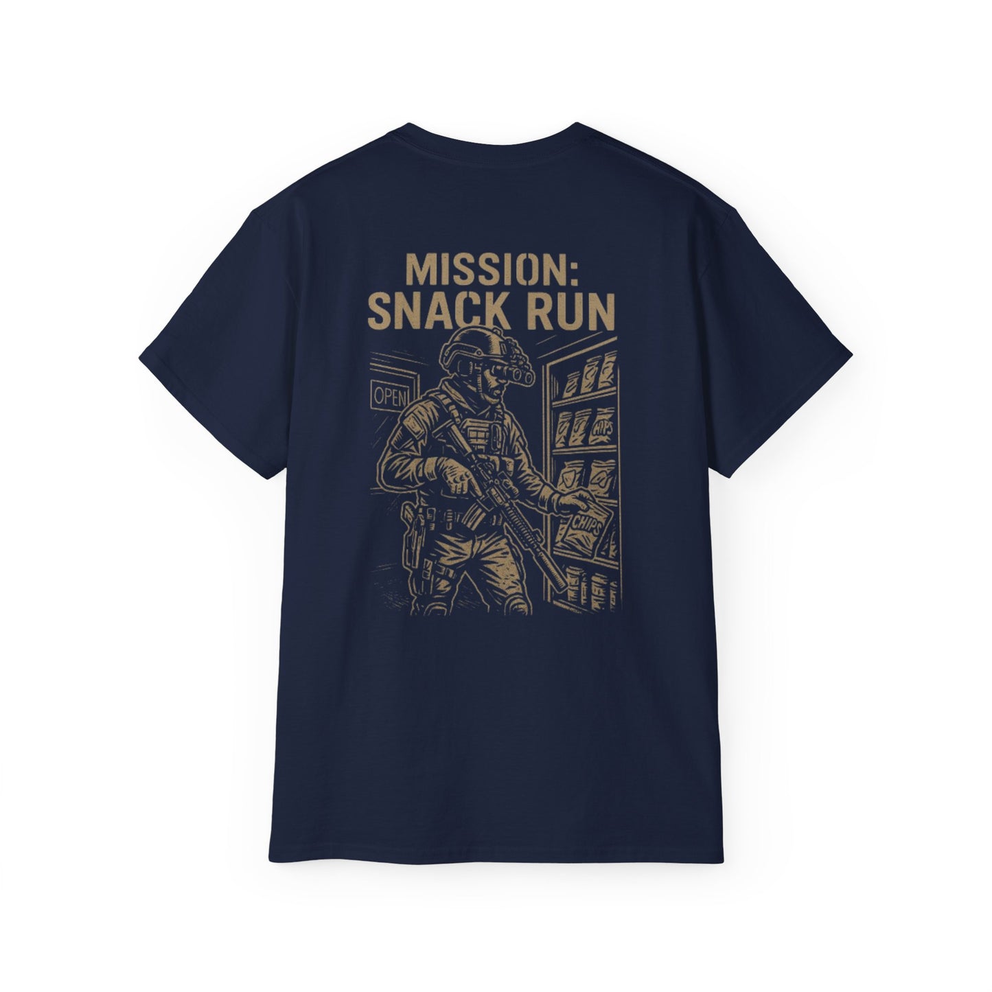 "Tactical Tee" - "Mission: Snack Run"