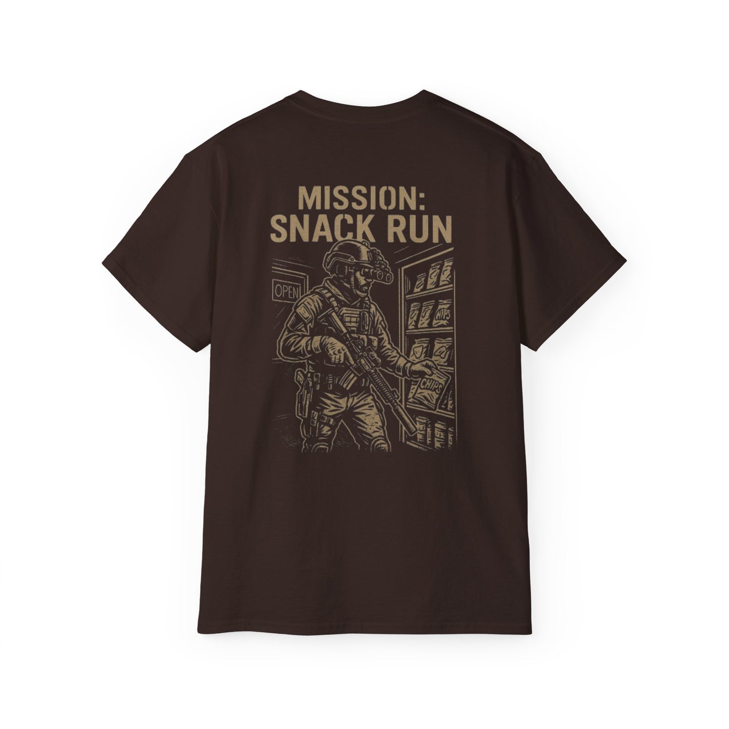 "Tactical Tee" - "Mission: Snack Run"