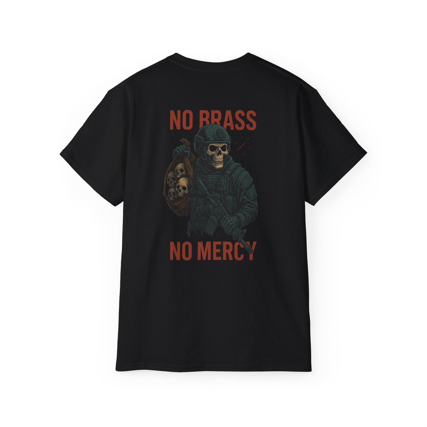 "Tactical Tee" - "No Brass, No Mercy"